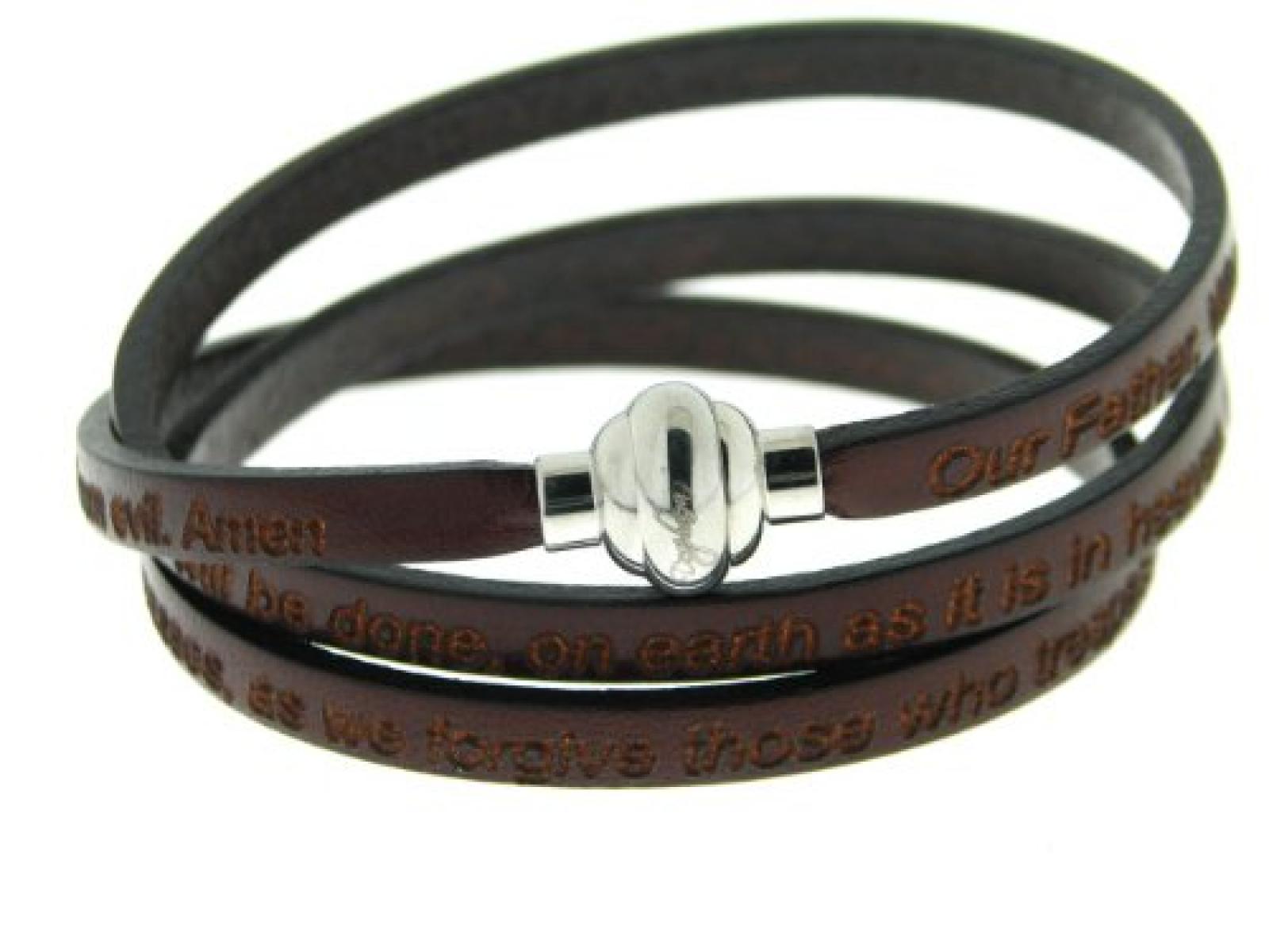 Kettenworld Unisex-Armband Edelstahl mit Text "Vater unser..." in Englisch 326449 